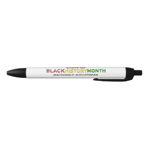 Stylo Noir MOIS D'HISTOIRE NOIRE Personnalisé