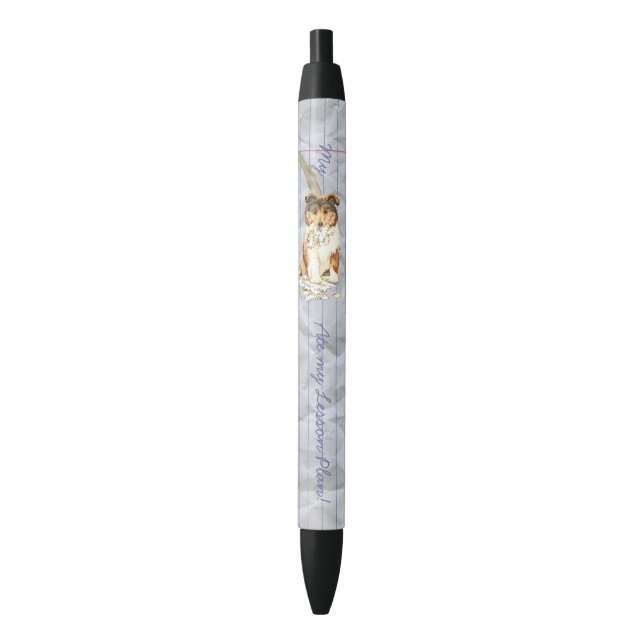 Stylo Noir Mon colley a mangé mon plan de cours (devant Vertical)
