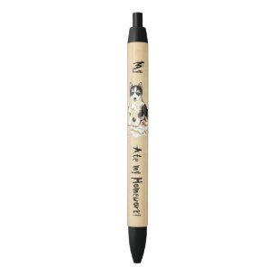 Stylo Noir Mon costaud a mangé mon travail