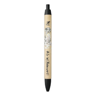 Stylo Noir Mon grand dane a mangé mes devoirs