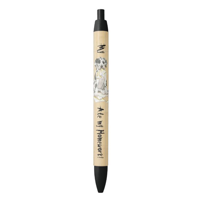 Stylo Noir Mon grand dane a mangé mes devoirs (devant Vertical)