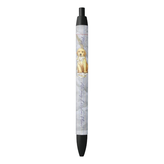 Stylo Noir Mon Laboratoire Jaune a mangé mon plan de leçon (devant Vertical)