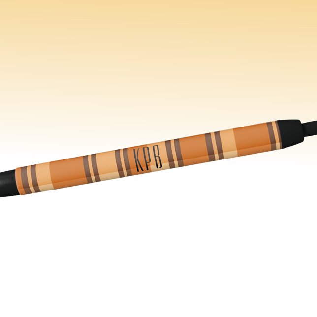 Stylo Noir Monogram | Automne-Moderne Plaid Encre (Créateur téléchargé)