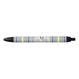 Stylo Noir Monogramme BEST MAN Groomsmans Groomsman Navy Jaun