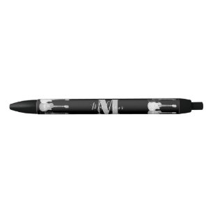 Stylo Noir Monogramme monochromatique de guitare électrique a