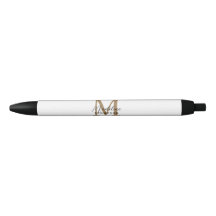 Monogramme Or Calligraphie Script Minimal Blanc