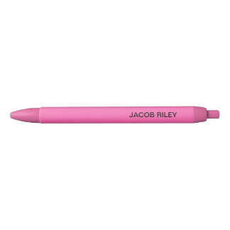 Stylo Noir Monogramme rose