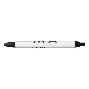 Stylo Noir Monogramme simple ajoutez votre lettre de nom homm