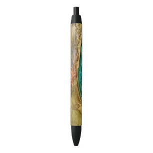 Stylo Noir Montagnes avec lac