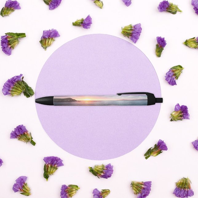 Stylo Noir Monterey California Beach Sunset Photo (Créateur téléchargé)