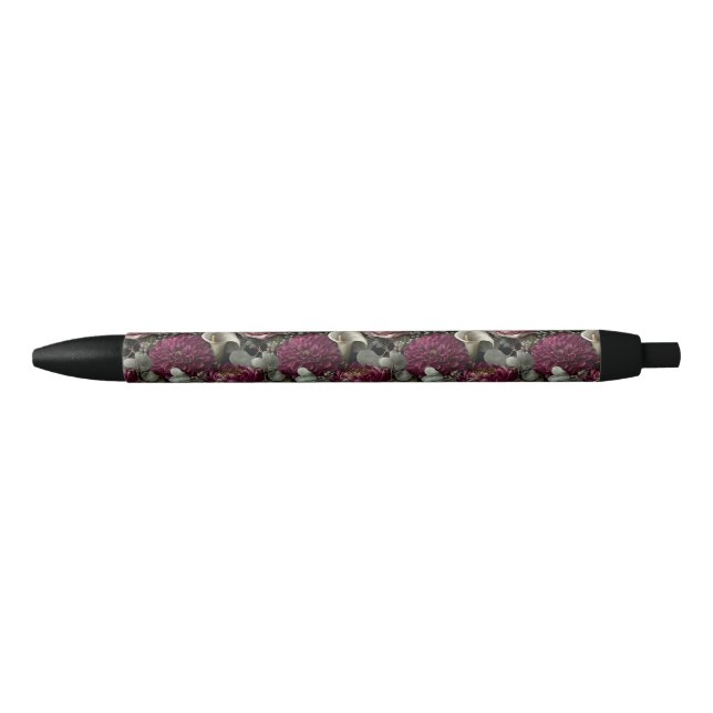 Stylo Noir Moody Floral Pattern with Dahlias and Calla Lilies (Devant)