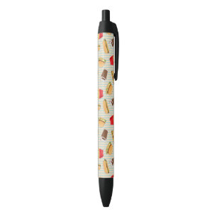 Stylo Noir Motif 2 d'aliments de préparation rapide