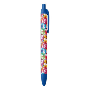 Stylo Noir Motif 2 de crânes