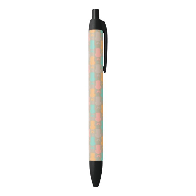 Stylo Noir Motif 2 de moustache (Bas (Vertical))