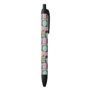 Stylo Noir Motif 2 d'ustensiles de cuisine