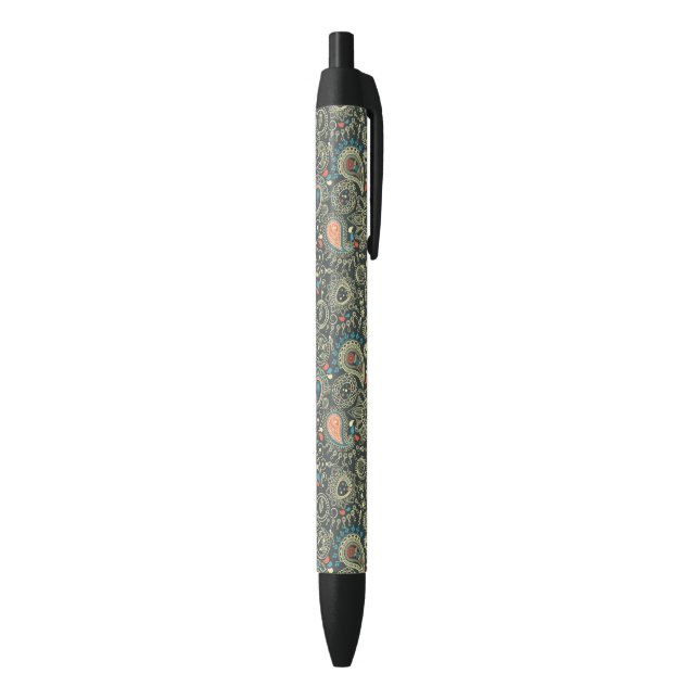 Stylo Noir Motif 3 de Paisley (Bas (Vertical))