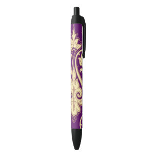 Stylo Noir Motif 4 de damassé