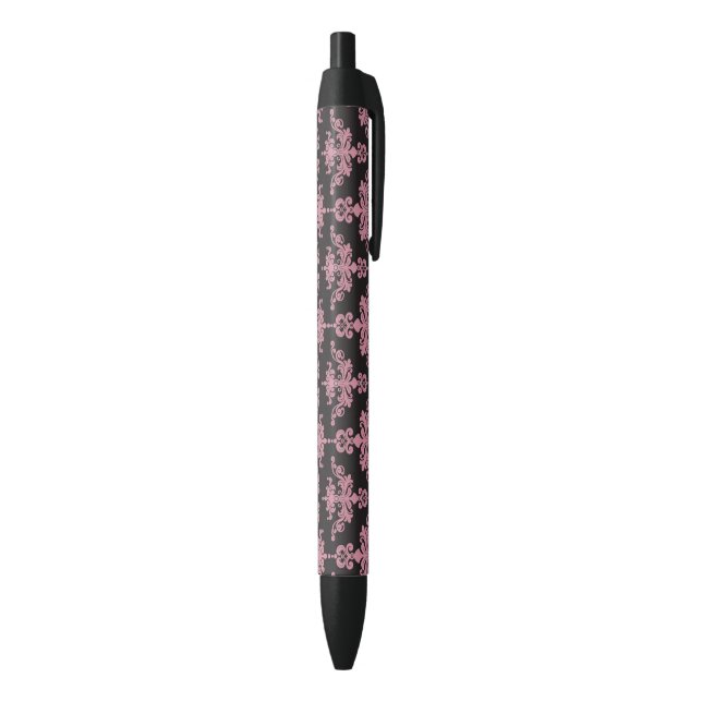 Stylo Noir Motif 5 de damassé (Bas (Vertical))