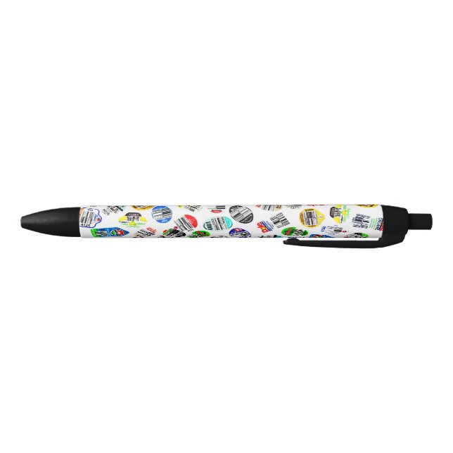 Stylo Noir Motif à code barre des légumes (Bas)