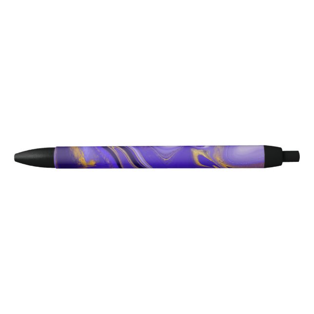 Stylo Noir motif abstrait. (Devant)