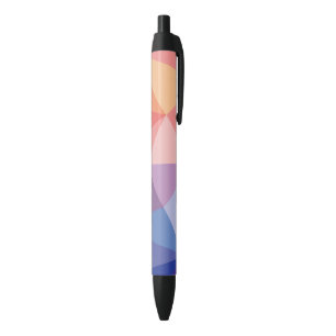 Stylo Noir Motif abstrait coloré de triangle