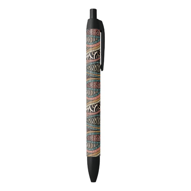 Stylo Noir Motif abstrait dans le style ethnique (Bas (Vertical))