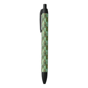 Stylo Noir Motif abstrait de désert de cactus de hippie