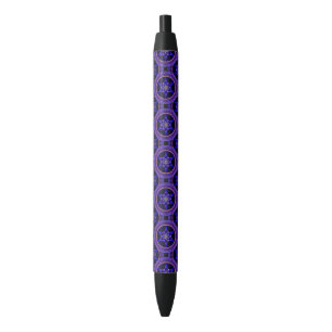 Stylo Noir Motif Abstrait Élégant Bohème Moderne Floral #505