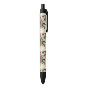Stylo Noir Motif animal tropical