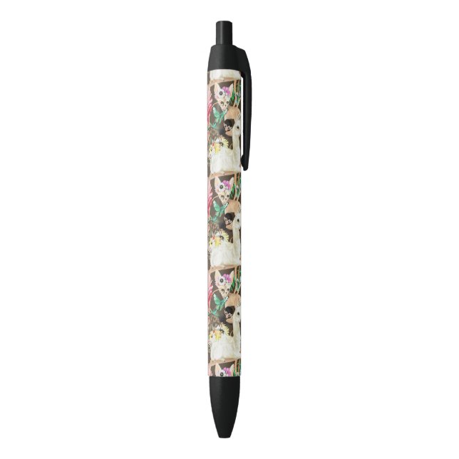 Stylo Noir Motif animal tropical (Bas (Vertical))