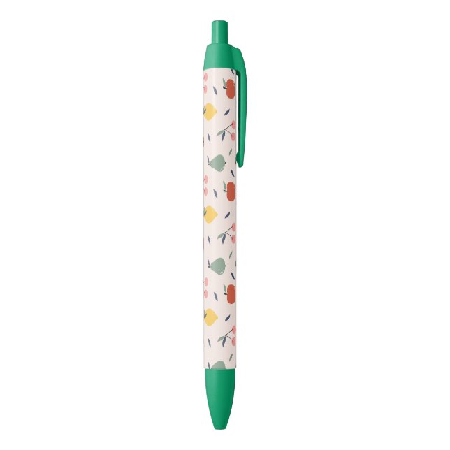 Stylo Noir Motif aux fruits mignons (Bas (Vertical))