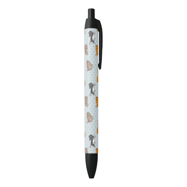 Stylo Noir motif avec les chats drôles (Bas (Vertical))