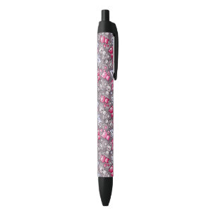Stylo Noir motif avec les chats mignons de griffonnage de