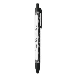 Stylo Noir Motif Black Stars