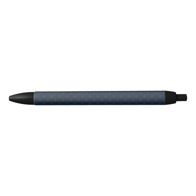 Stylo Noir Motif bleu-foncé - le monogramme des hommes chics (Devant)