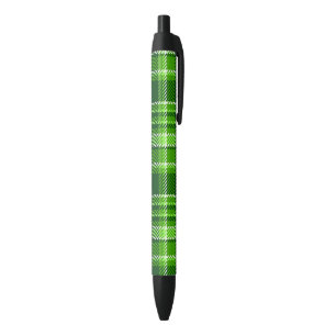 Stylo Noir Motif Checkered de couleur verte