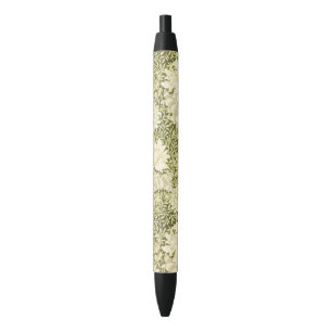 Stylo Noir Motif Chrysanthème de William Morris Vintage