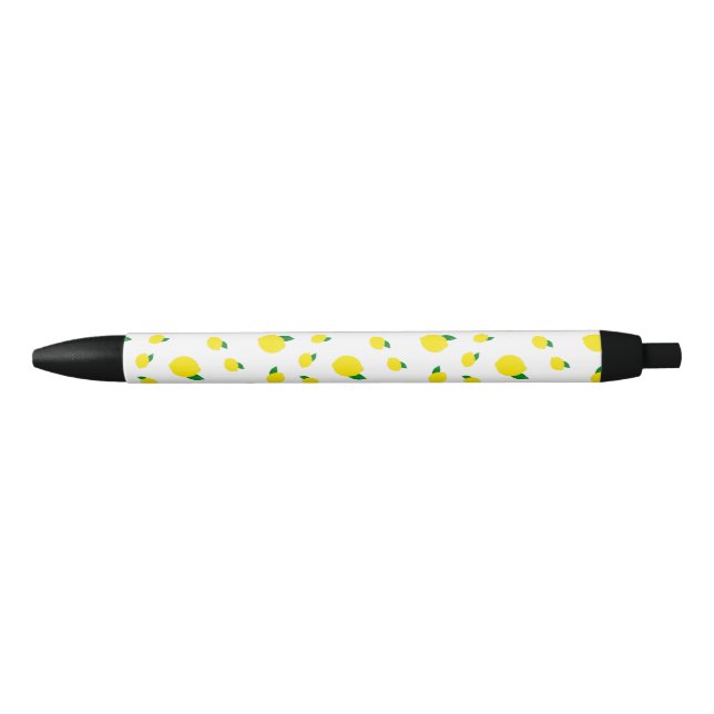 Stylo Noir Motif citron imprimé  (Devant)