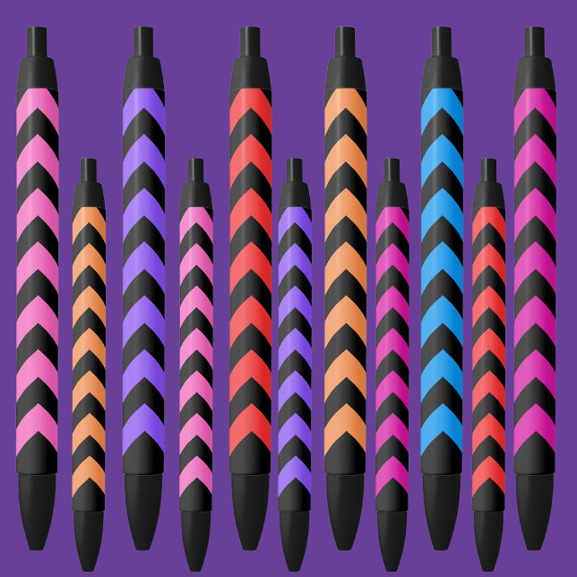 Stylo Noir Motif coloré (Créateur téléchargé)