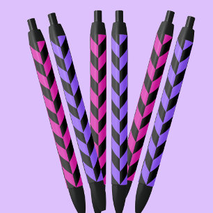 Stylo Noir Motif coloré