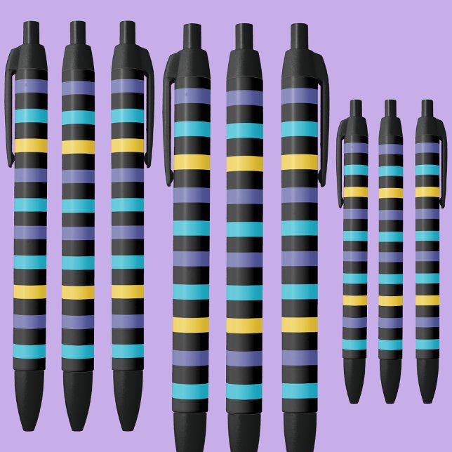 Stylo Noir Motif Coloré Retour À L'École (Créateur téléchargé)