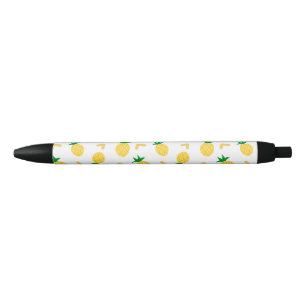 Stylo Noir Motif d'ananas mou et drôle