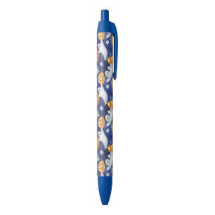 Stylo Noir Motif d'aquarelle Halloween