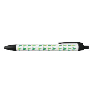 Stylo Noir Motif d'arbre de Noël