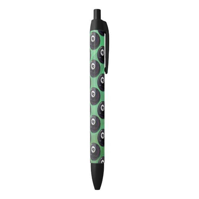 Stylo Noir Motif de 8 boules (Bas (Vertical))