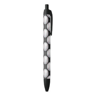 Stylo Noir Motif de baseball peint