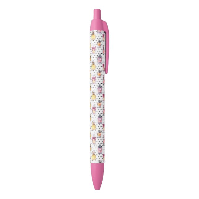 Stylo Noir Motif de bouteille de Parfum (Bas (Vertical))