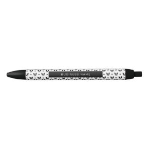 Stylo Noir Motif de bulldog français