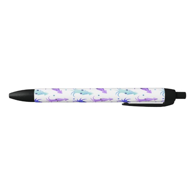 Stylo Noir Motif de calmar de partie (Bas)