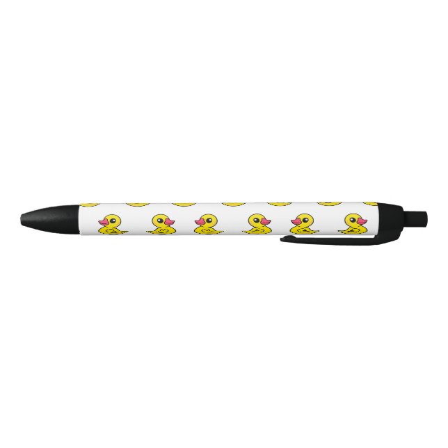 Stylo Noir Motif de canard en caoutchouc Imprimer  (Bas)